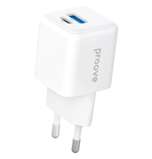 Зарядний пристрій Proove Pocket Gan Plus 25W USB-A+Type-C white PLS-00-00138624