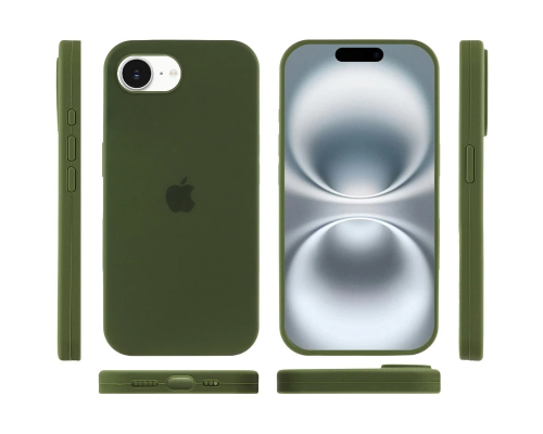 Чохол Silicone Case Full Protective iPhone 16e dark olive PLS-00-00142237