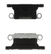 Роз'єм зарядки iPhone X black (Lightning) PLS-00-00105218