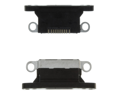 Роз'єм зарядки iPhone X black (Lightning) PLS-00-00105218