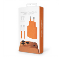 Зарядний пристрій для iPhone 17 Pro Max 35W 3A USB-C з кабелем С-C (NO LOGO) orange (УЦІНКА) PLS-00-00168581