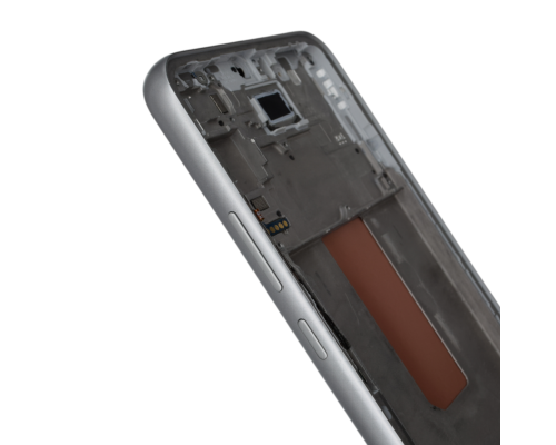 Дисплей Samsung A346 Galaxy A34 (2023) з сенсором та рамкою silver (OLED) (Small size) PLS-00-00141430