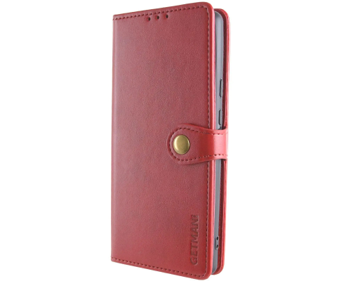 Чохол-книжка Leather GETMAN with card holder Xiaomi Redmi 15C 4G (European) red PLS-00-00152022