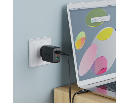 Зарядний пристрій Acefast A13 65W 3A USB-A+2USB-С з кабелем Type-C black PLS-00-00124903
