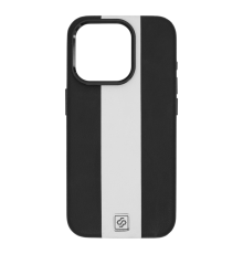 Чохол шкіряний Rally with Magnetic для iPhone 16 Pro black white PLS-00-00164615