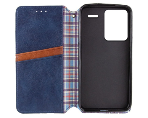 Чохол-книжка Leather Cubic Xiaomi Redmi Note 13 Pro Plus 5G blue PLS-00-00131707