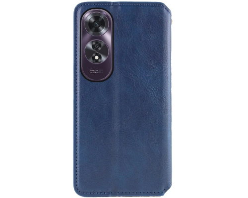 Чохол-книжка Leather Cubic Oppo A60 4G blue PLS-00-00162825