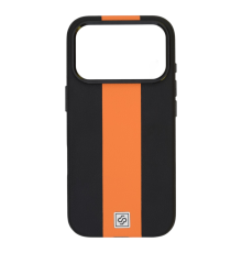 Чохол шкіряний Rally with Magnetic для iPhone 17 Pro black orange PLS-00-00164553