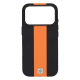 Чохол шкіряний Rally with Magnetic для iPhone 17 Pro black orange PLS-00-00164553