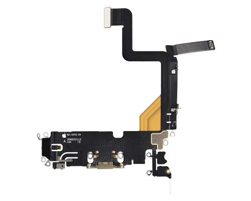Шлейф iPhone 14 Pro з роз'ємом зарядки gold (Original) PLS-00-00107179