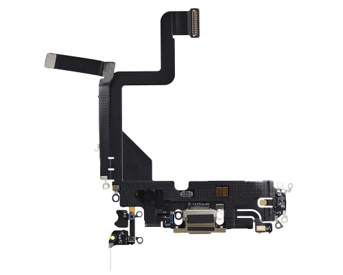 Шлейф iPhone 14 Pro з роз'ємом зарядки gold (Original) PLS-00-00107179
