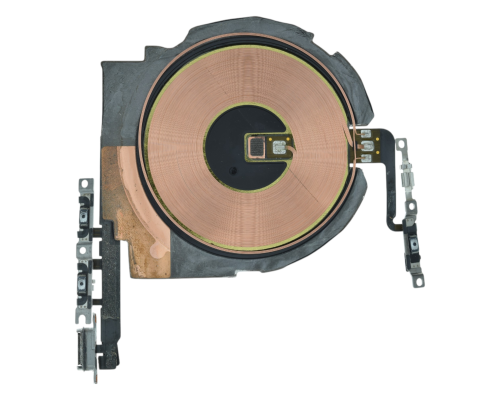 Шлейф iPhone 13 з кнопками ввімкнення, гучності та бездротовою зарядкою (Original Used) PLS-00-00136387