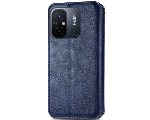 Чохол-книжка Leather Cubic Xiaomi Redmi 12C blue PLS-00-00163008