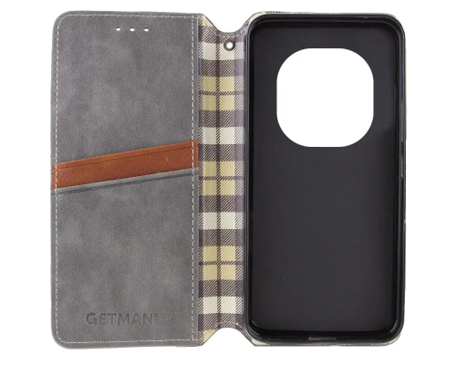 Чохол-книжка Leather Cubic Xiaomi Redmi Note 15 Pro 4G gray PLS-00-00163114