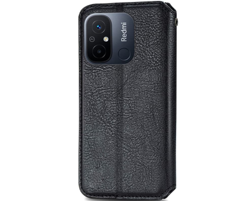 Чохол-книжка Leather Cubic Xiaomi Redmi 12C black PLS-00-00163009