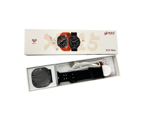 Смарт годинник W&O X15 Max black PLS-00-00161353