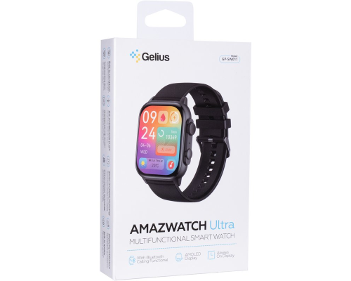 Смарт годинник Gelius Amazwatch Ultra GP-SW011 black PLS-00-00161422