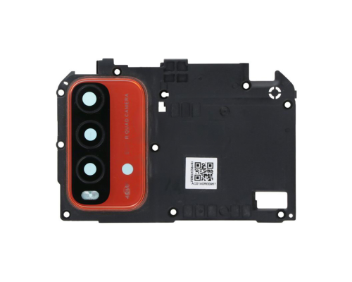 Скло камери Xiaomi Redmi 9T з рамкою orange (Service) PLS-00-00095030
