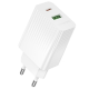 Зарядний пристрій Borofone BAS76A 30W 3A USB-A+USB-C white PLS-00-00156111