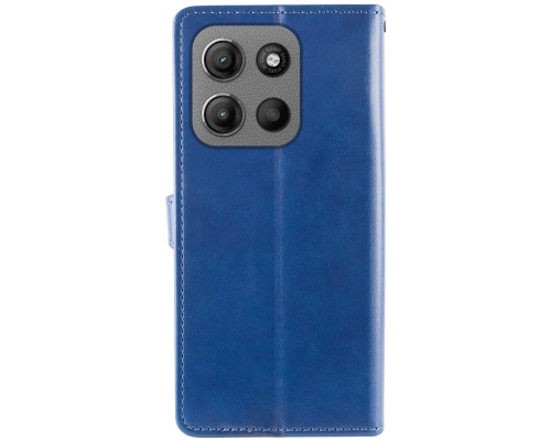 Чохол-книжка Leather GETMAN with card holder Motorola Moto G15 blue PLS-00-00148157