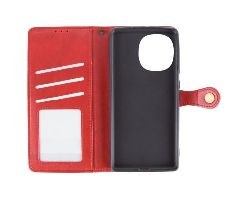 Чохол-книжка Leather GETMAN with card holder TECNO Spark Go 1 red PLS-00-00148268