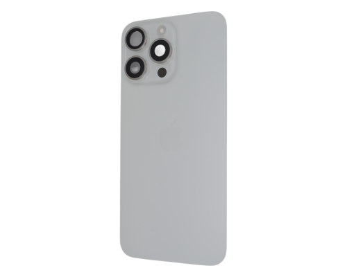 Задня кришка iPhone 15 Pro Max зі склом камери white (Original) PLS-00-00133648