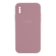 Чохол Silicone Case Квадратні Борти Full Camera для iPhone XS Max black currant PLS-00-00113422