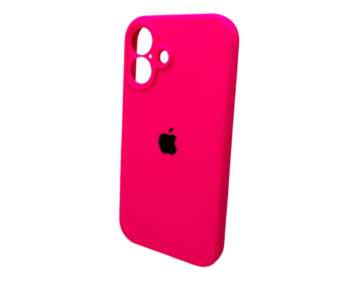 Чохол Silicone Case Full Camera Protective для iPhone 16 barbie pink PLS-00-00130758