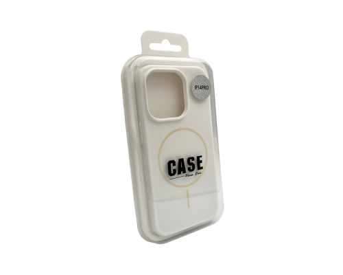 Чохол Silicone case Beats with Magnetic для iPhone 13 Pro white PLS-00-00155602