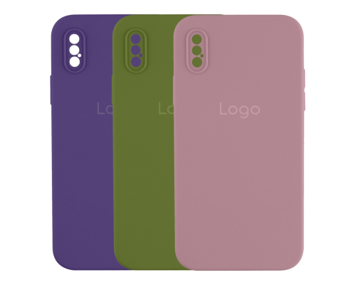 Чохол Silicone Case Квадратні Борти Full Camera для iPhone XS Max black currant PLS-00-00113422
