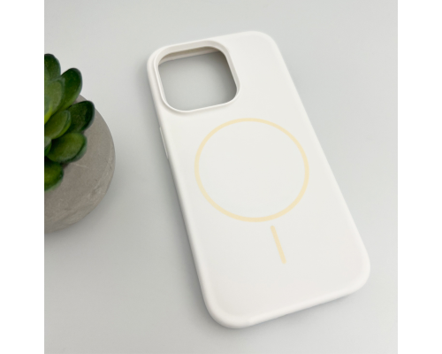 Чохол Silicone case Beats with Magnetic для iPhone 13 Pro white PLS-00-00155602
