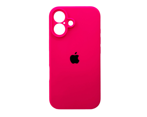 Чохол Silicone Case Full Camera Protective для iPhone 16 barbie pink PLS-00-00130758