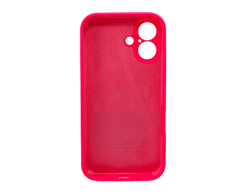 Чохол Silicone Case Full Camera Protective для iPhone 16 barbie pink PLS-00-00130758