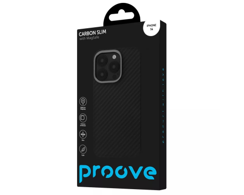Чохол Proove Carbon Slim with MagSafe Ring iPhone 14 black PLS-00-00140159