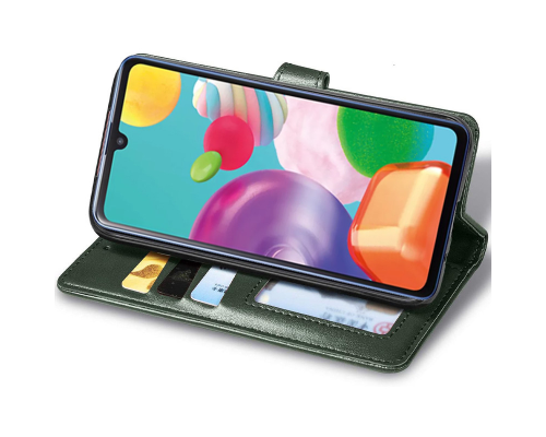 Чохол-книжка Leather GETMAN with card holder Samsung S928 Galaxy S24 Ultra green PLS-00-00128915