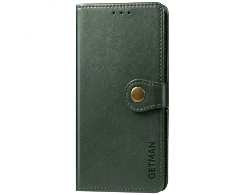 Чохол-книжка Leather GETMAN with card holder Samsung S928 Galaxy S24 Ultra green PLS-00-00128915