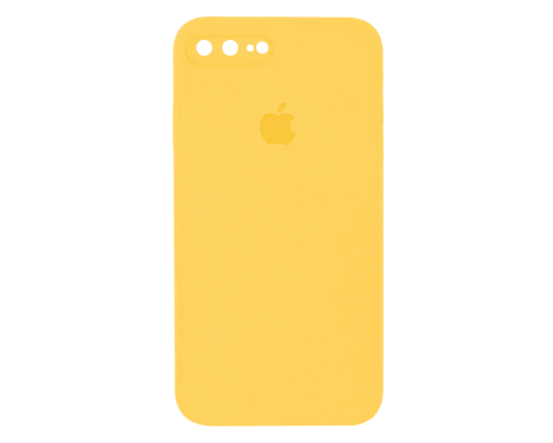 Чохол Silicone Case Квадратні Борти Full Camera iPhone 7 Plus yellow PLS-00-00107560