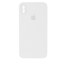 Чохол Silicone Case Квадратні Борти Full Camera iPhone XS Max white PLS-00-00104676