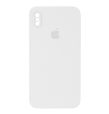 Чохол Silicone Case Квадратні Борти Full Camera iPhone XS Max white PLS-00-00104676