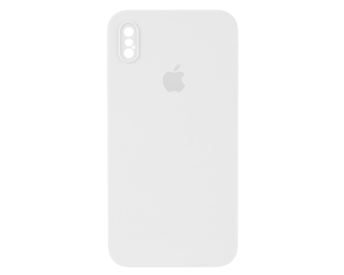 Чохол Silicone Case Квадратні Борти Full Camera iPhone XS Max white PLS-00-00104676