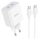 Зарядний пристрій Hoco C108A 35W 3A 2USB-C з кабелем Type-C white PLS-00-00102654
