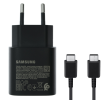 Зарядний пристрій Samsung EP-TA800 25W 3A 1USB-C retail packing з кабелем Type-C (Original) black PLS-00-00107378