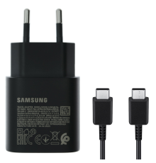 Зарядний пристрій Samsung EP-TA800 25W 3A 1USB-C retail packing з кабелем Type-C (Original) black PLS-00-00107378
