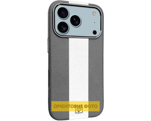 Чохол шкіряний Rally with Magnetic для iPhone 17 Air gray white PLS-00-00160022