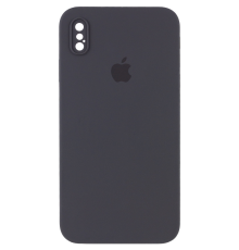 Чохол Silicone Case Квадратні Борти Full Camera iPhone X (XS) dark gray PLS-00-00105880
