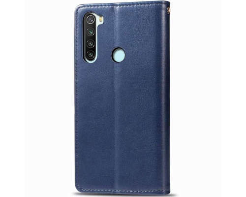 Чохол-книжка Leather GETMAN with card holder Xiaomi Redmi Note 8T blue PLS-00-00129181