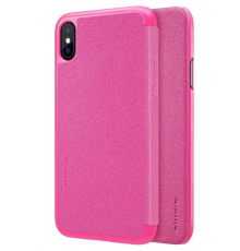 Чохол-книжка Nillkin Sparkle laser iPhone X (XS) pink PLS-00-00148052
