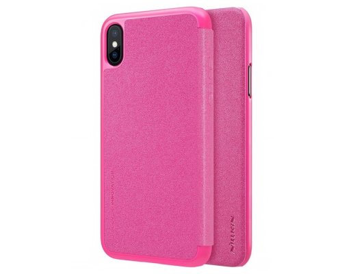 Чохол-книжка Nillkin Sparkle laser iPhone X (XS) pink PLS-00-00148052