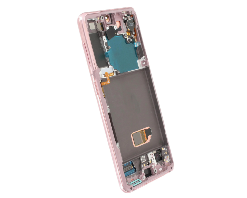 Дисплей Samsung G991 Galaxy S21 з сенсором та рамкою pink (Original) PLS-00-00057962
