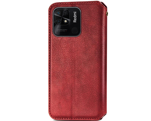 Чохол-книжка Leather Cubic Xiaomi Redmi 10C red PLS-00-00098709